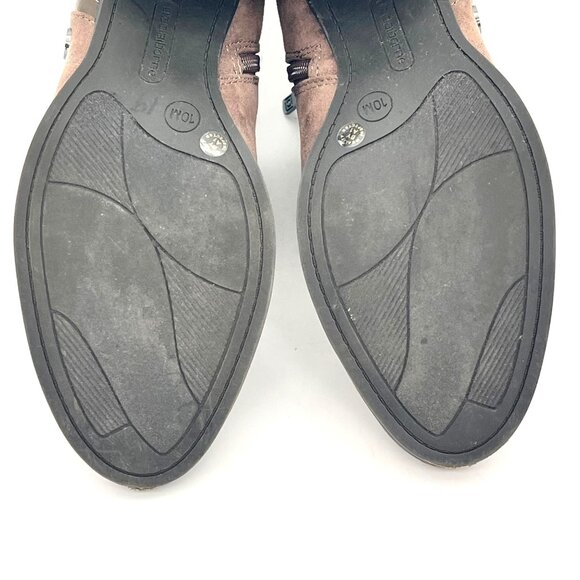 Liz Claiborne Refined Comfort Faux Suede Womens Ankle Booties Side Zippers 10M - Picture 12 of 16